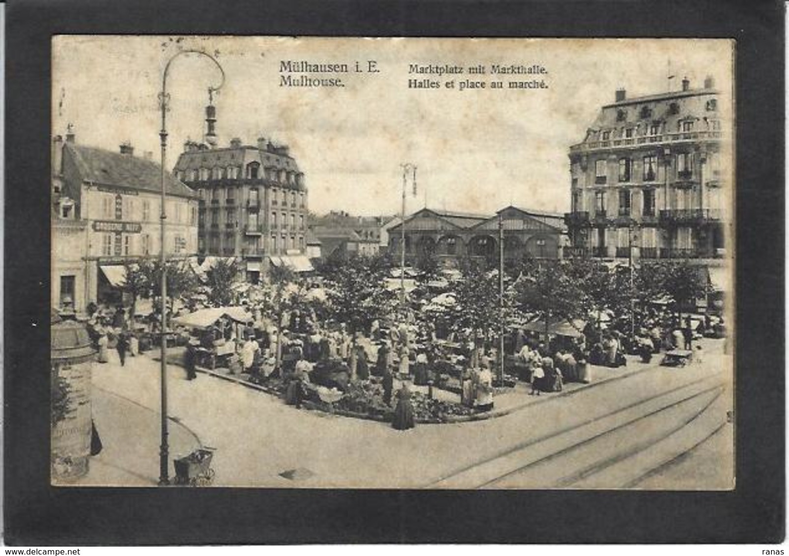 CPA Haut Rhin 68 Mulhouse Marché Market Circulé - Mulhouse