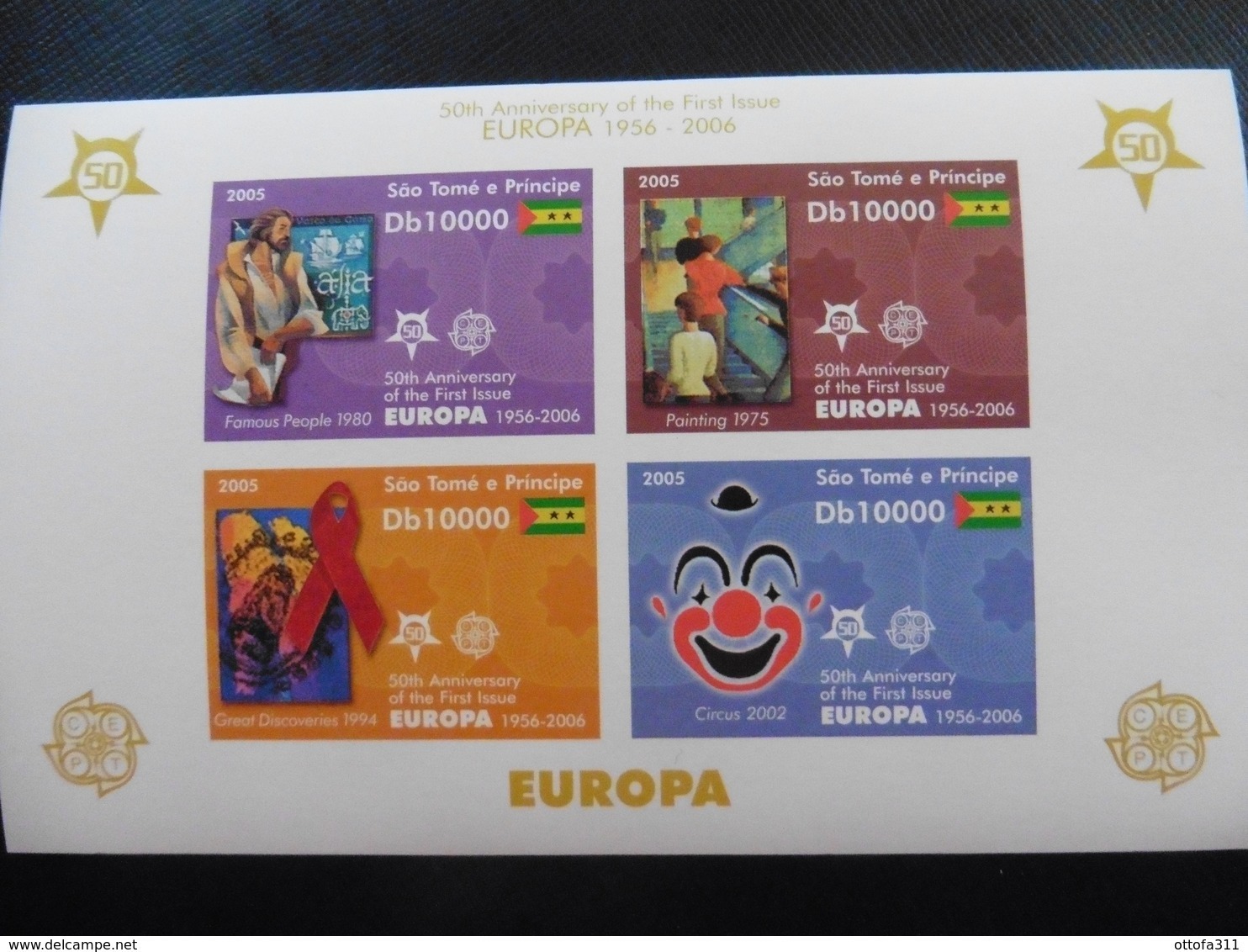 Europa Cept 2006; Sao Tome; Block; 50 Jahre Cept; Ungezähnt; Postfrisch**; Mnh - 2006