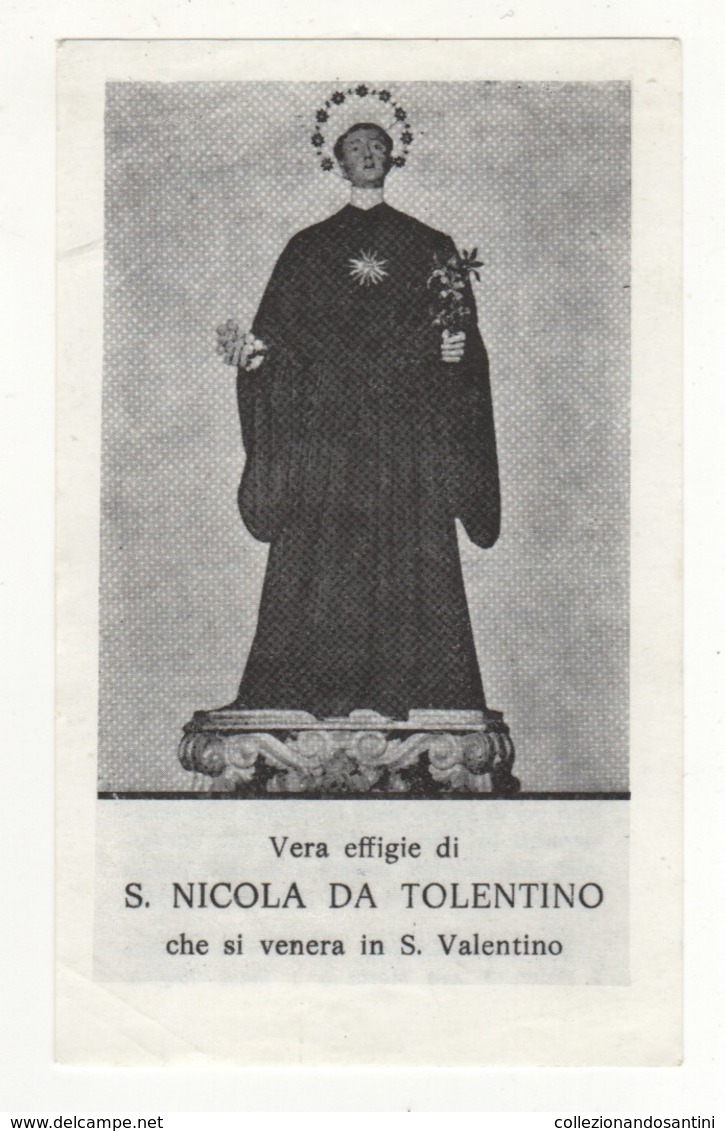 Santino Antico San Nicola Da Tolentino Da San Valentino In Abruzzo Citeriore - Pescara - Religione & Esoterismo