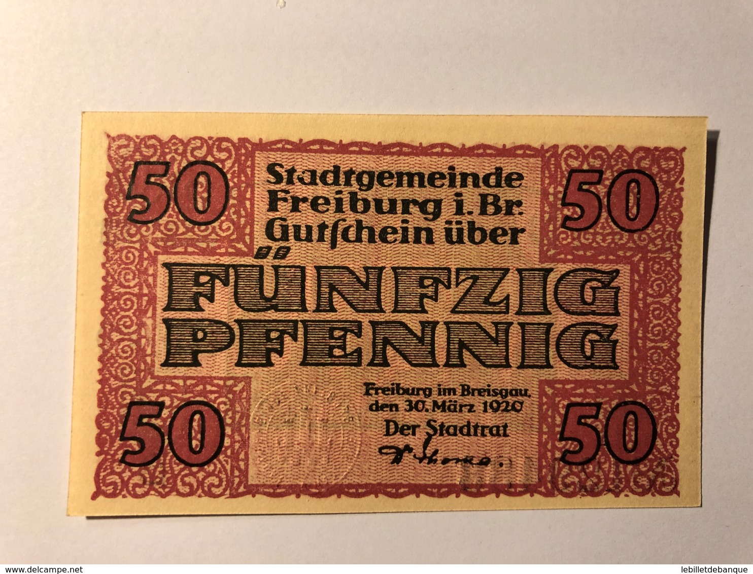 Allemagne Notgeld Freiburg 50 Pfennig - Collections