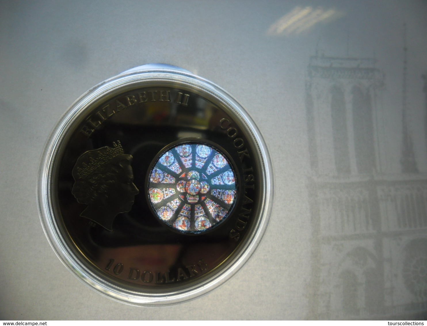 EXCEPTIONNEL !! 850 ans NOTRE DAME de PARIS 850 exemplaires Belle épreuve 2013 avec vitrail inséré monnaie argent 50 gr