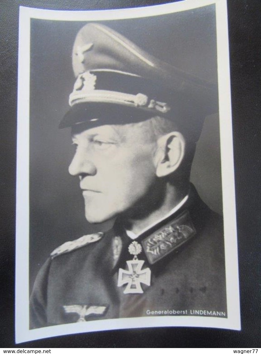 Postkarte Ritterkreuzträger Generaloberst Lindemann - Photo Hoffmann München - Weltkrieg 1939-45