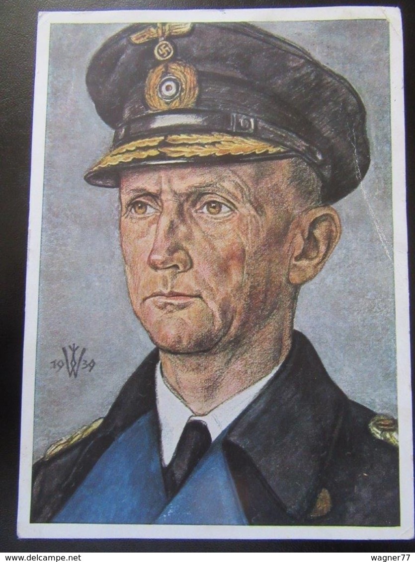 Postkarte Admiral Dönitz - Willrich - Feldpost - Bahnpost - Erhaltung II - Weltkrieg 1939-45