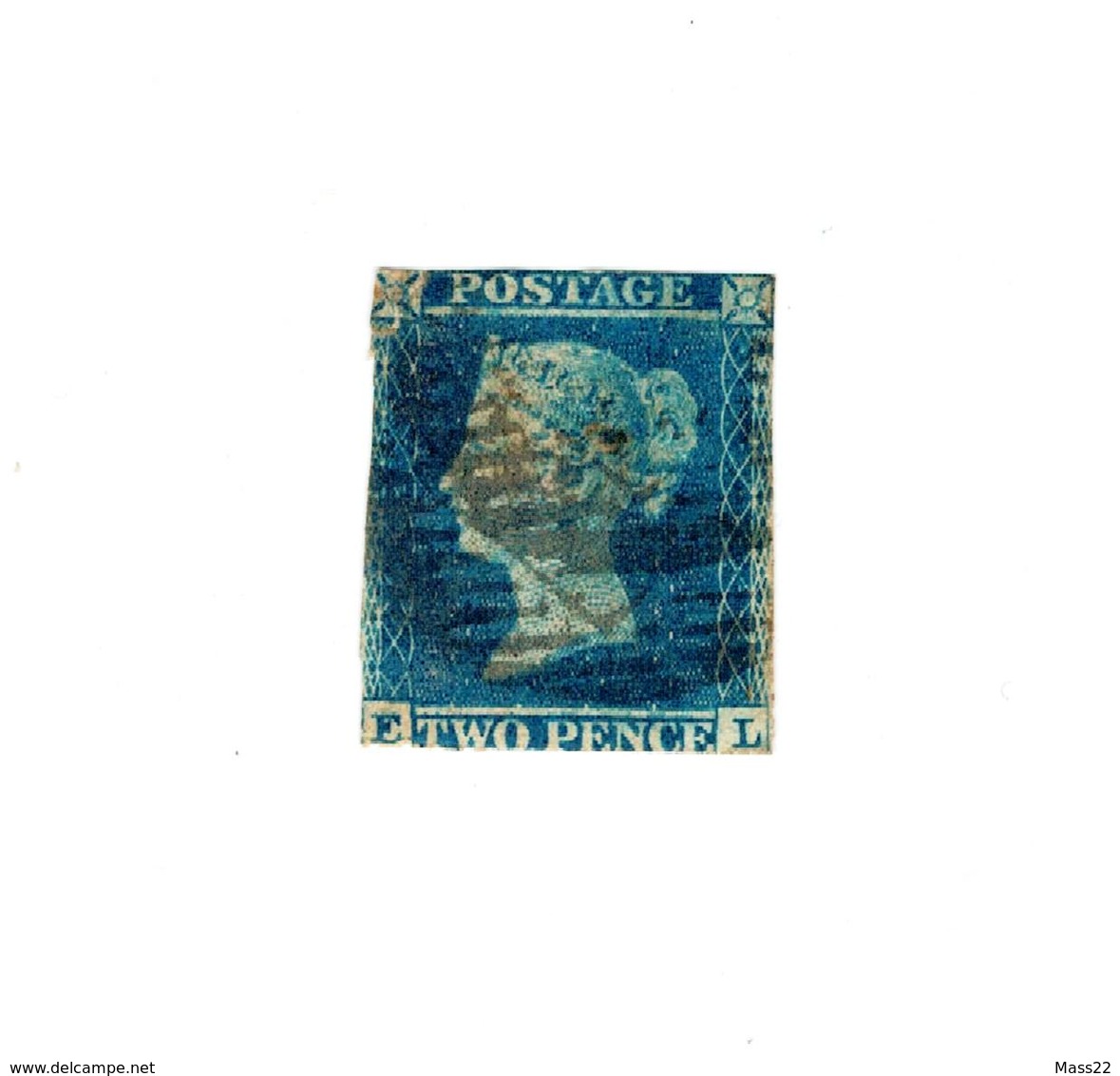 Twopence Blue, Inperf. The Issue With Thick White Line - Used Stamps