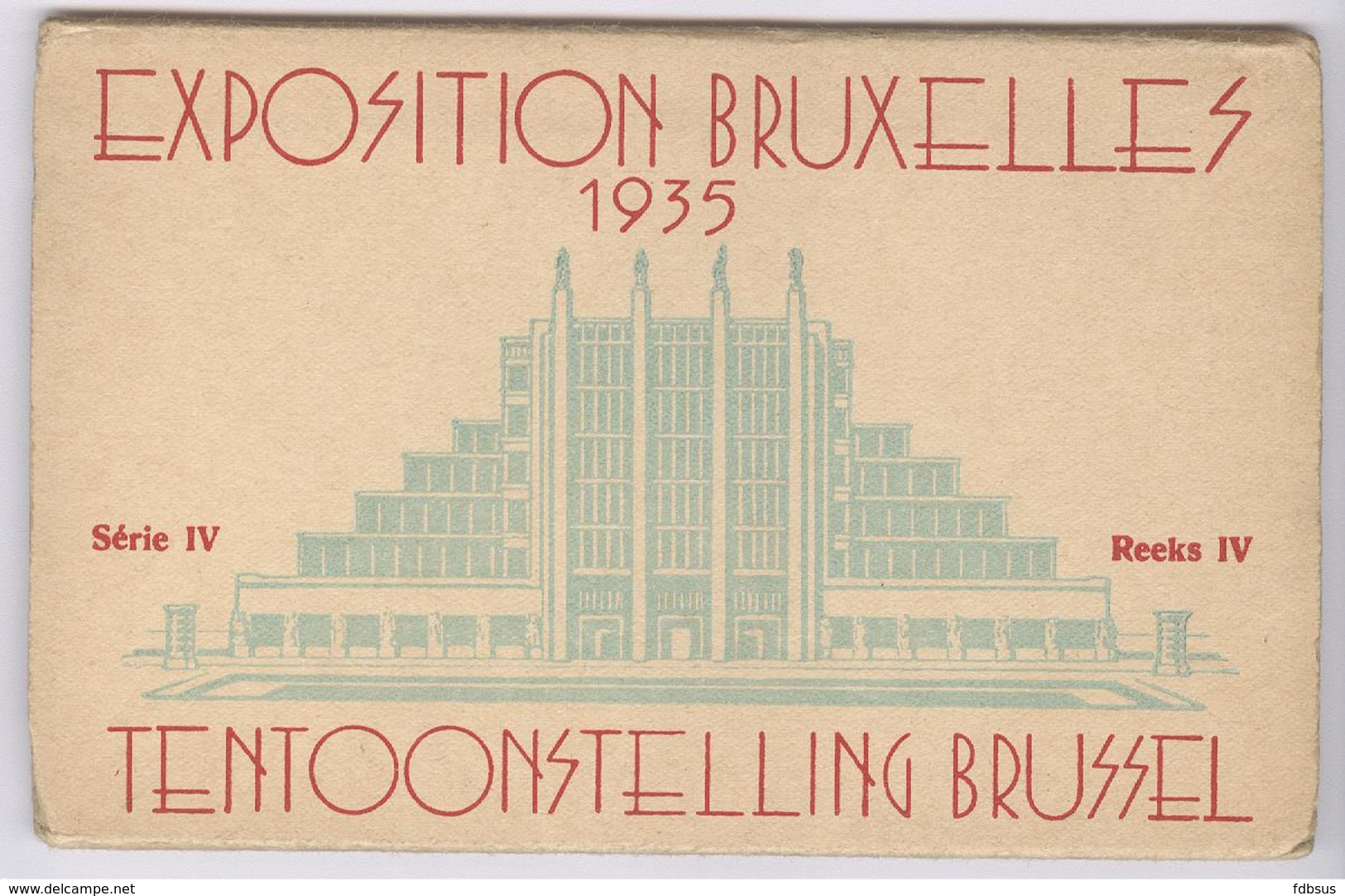 1935 Exposition  Reeks 4 - Série IV - Boekje Met 5 Zichtkaarten - Carnet Avec 5 Cartes à Vues -  Ed. Pim Services - Expositions Universelles