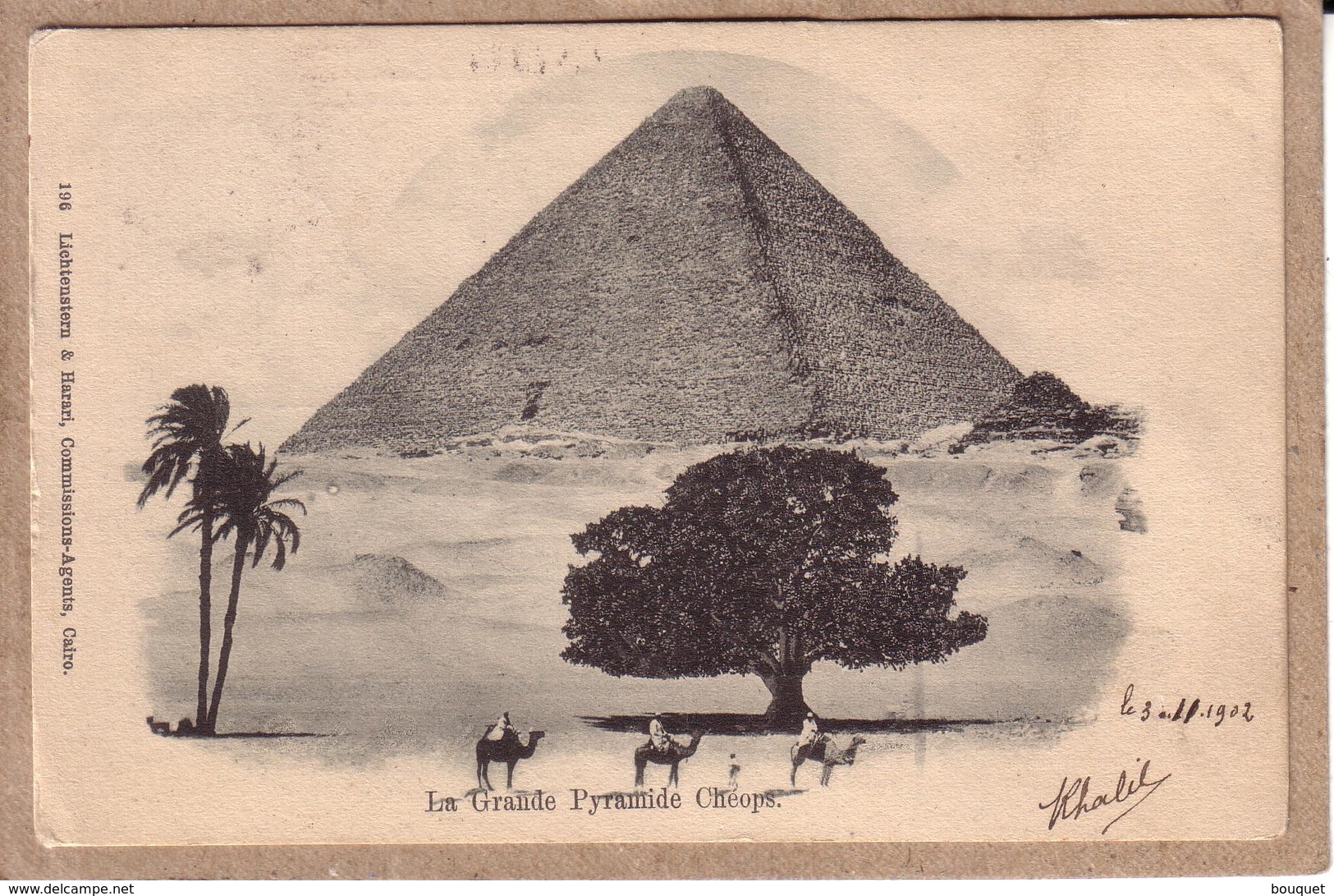 EGYPTE - CARTE MAXIMUM ?? - LA GRANDE PYRAMIDE CHEOPS - CARTE D' ALEXANDRIE POUR LYON - 1902 - Avant 1904 - 1866-1914 Khedivate Of Egypt