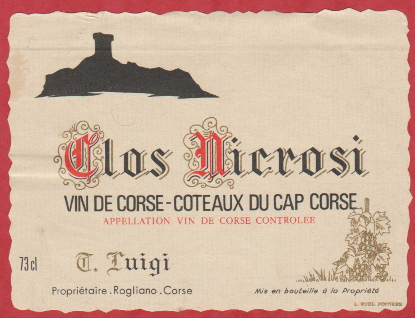 Etiquette De VIN - CORSE - LOT DE 11 PC - Autres & Non Classés