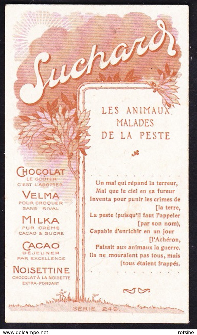 CHROMO Chocolat SUCHARD Fable La Fontaine Les Animaux Malades De La Peste  Serie 249 - Suchard