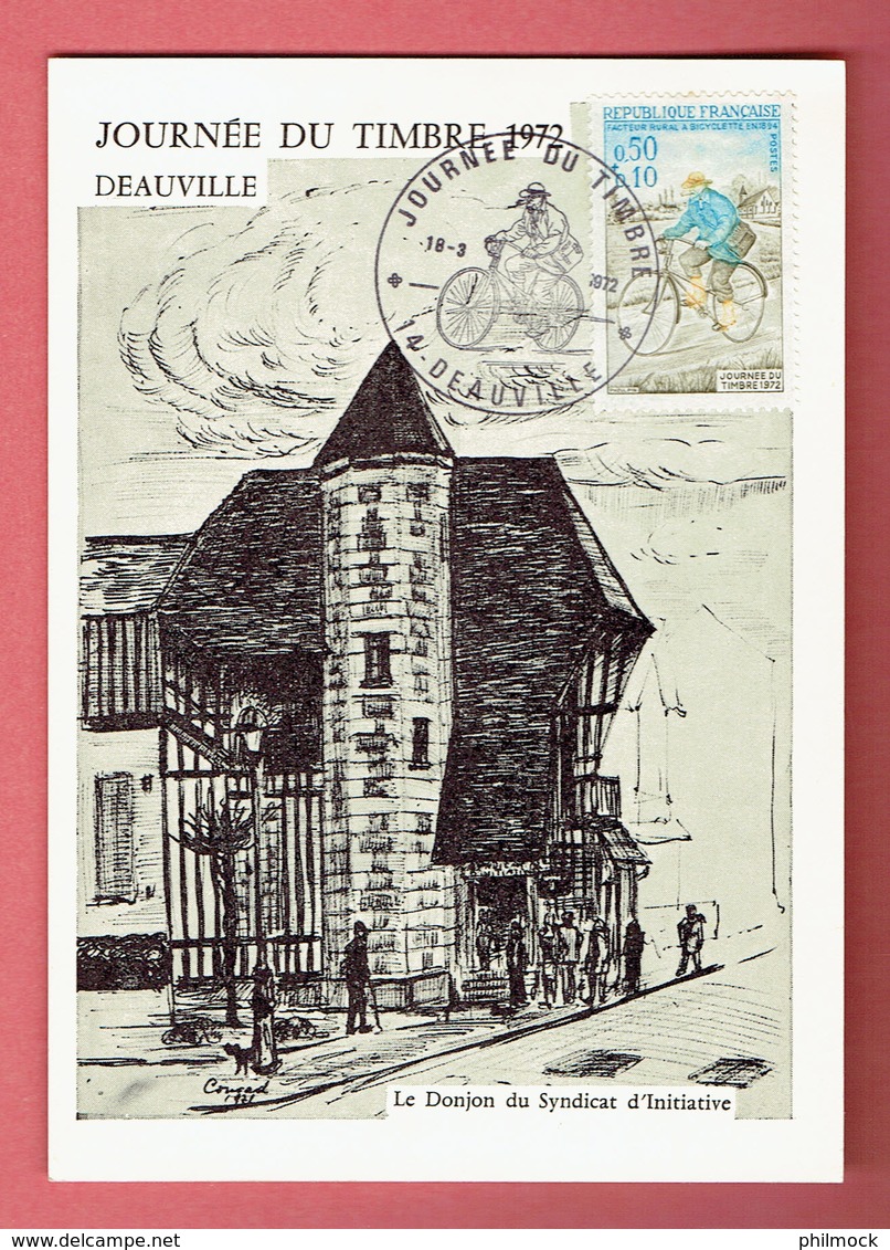 P - 206 - Journée Du Timbre 1972 Obl Deauville Sur 1710 - Commemorative Postmarks