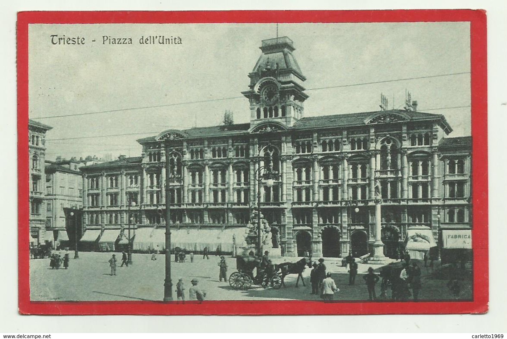 TRIESTE - PIAZZA DELL'UNITA' 1919  VIAGGIATA  FP - Trieste