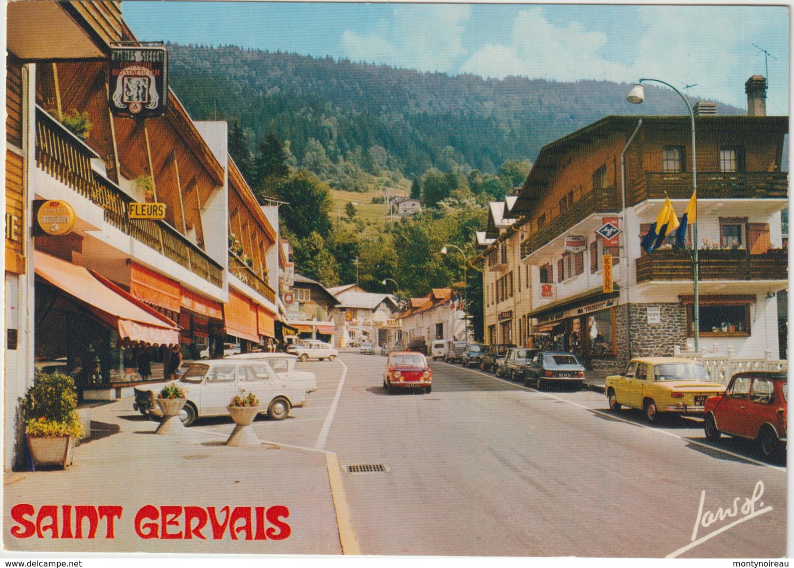 Haute  Savoie :  SAINT  GERVAIS :  La  Rue  Principale ,  Automobile - Saint-Gervais-les-Bains