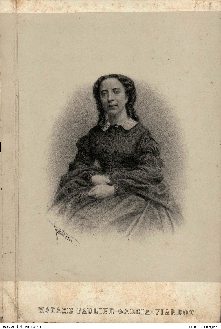 Madame Pauline GARCIA-VIARDOT - Estampes & Gravures