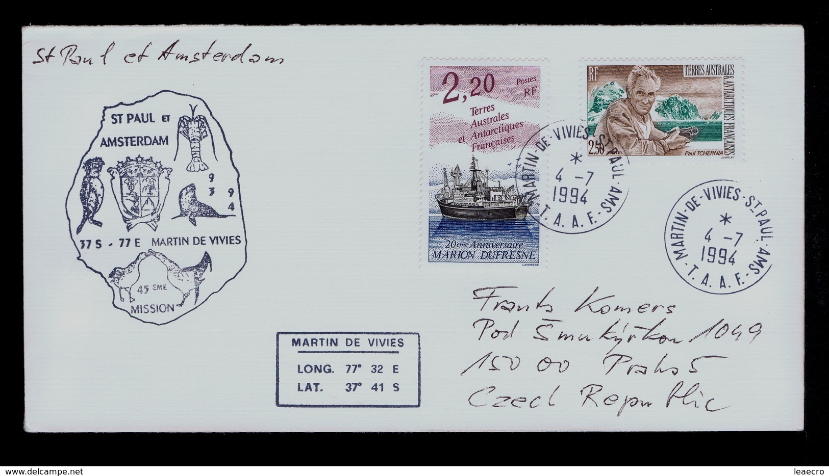 Base De Port Aux Françaises T.A.A.F. Martin De Vivies Faune Pinguins Bateaux AMSTERDAM Geography Australe Birds Gc3863 - Behoud Van De Poolgebieden En Gletsjers