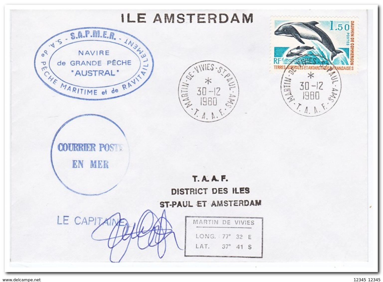 Frans Antarctica 1980, Fish - Brieven En Documenten
