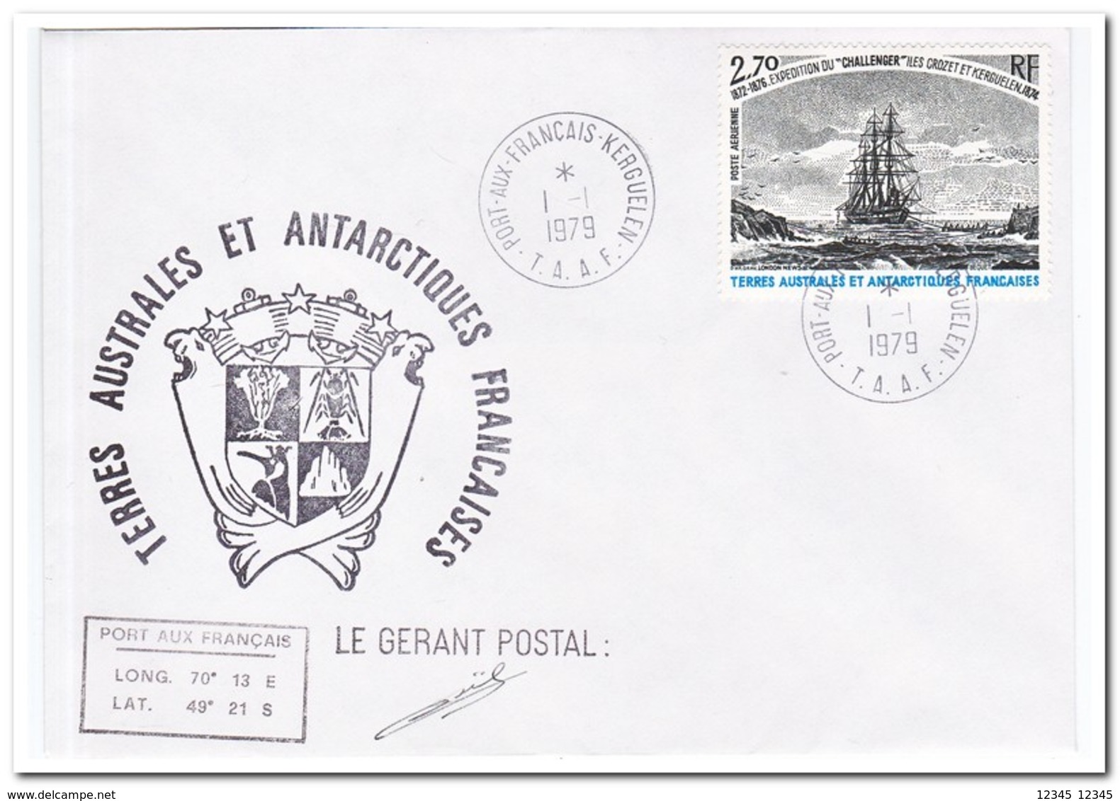 Frans Antarctica 1979, Ship - FDC