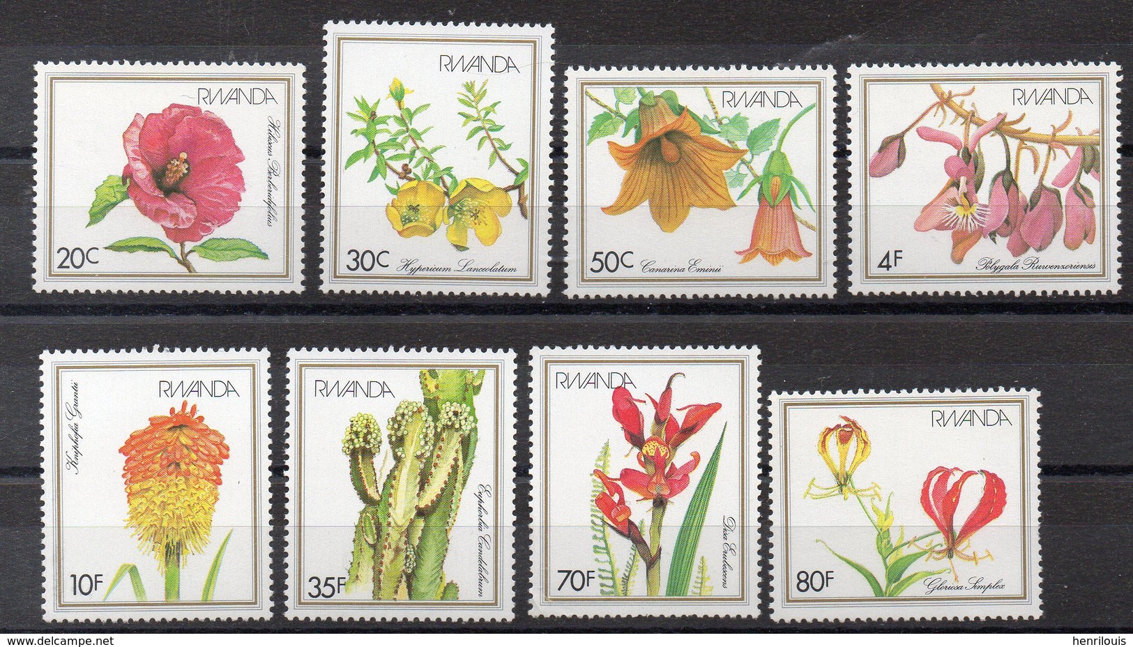 RWANDA  Timbres Neufs ** De 1982   ( Ref 6385 ) Fleurs - Neufs