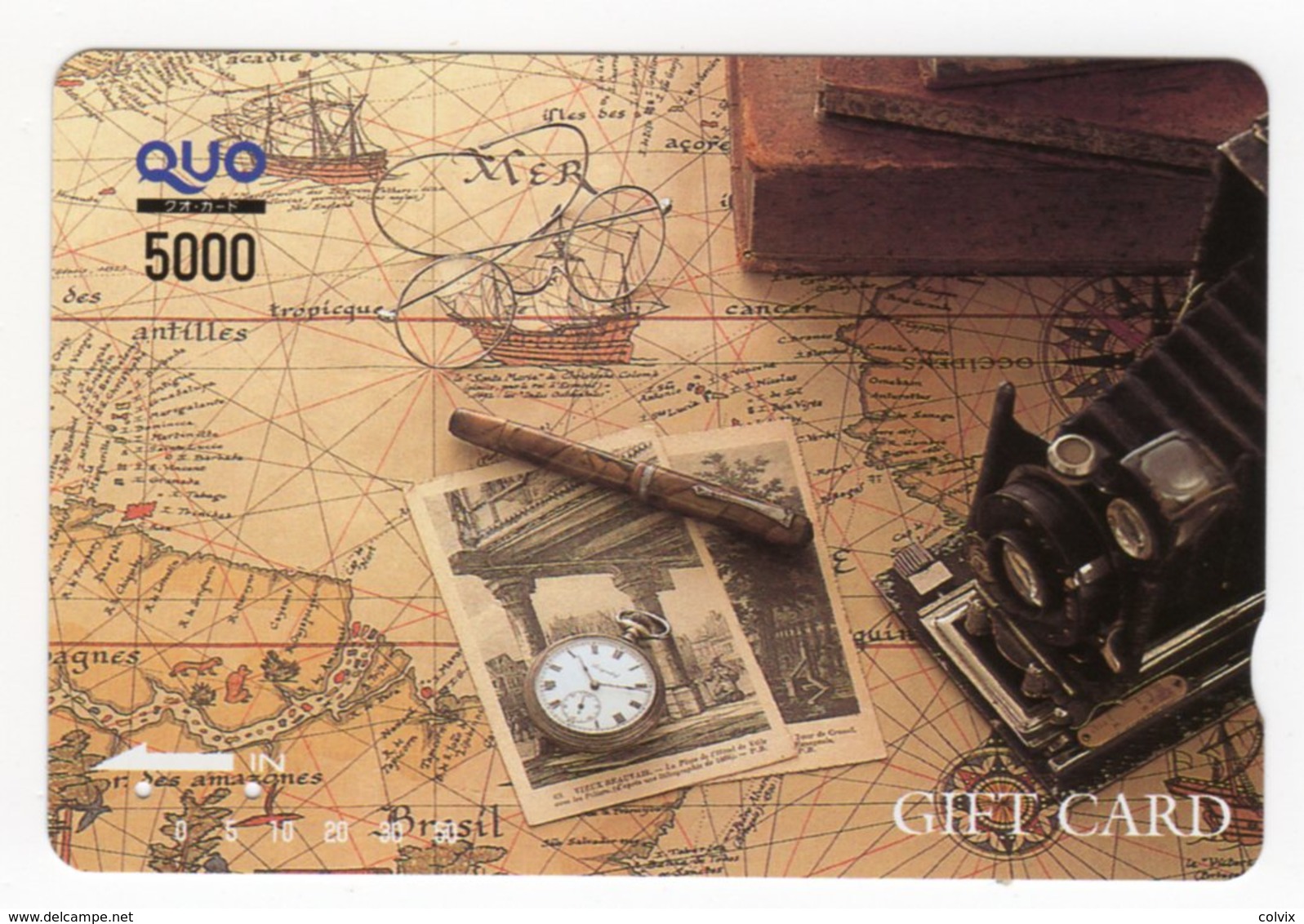 JAPON CARTE QUO PREPAYE CARTE De NAVIGATION MONTRE APPAREIL PHOTO - Bateaux