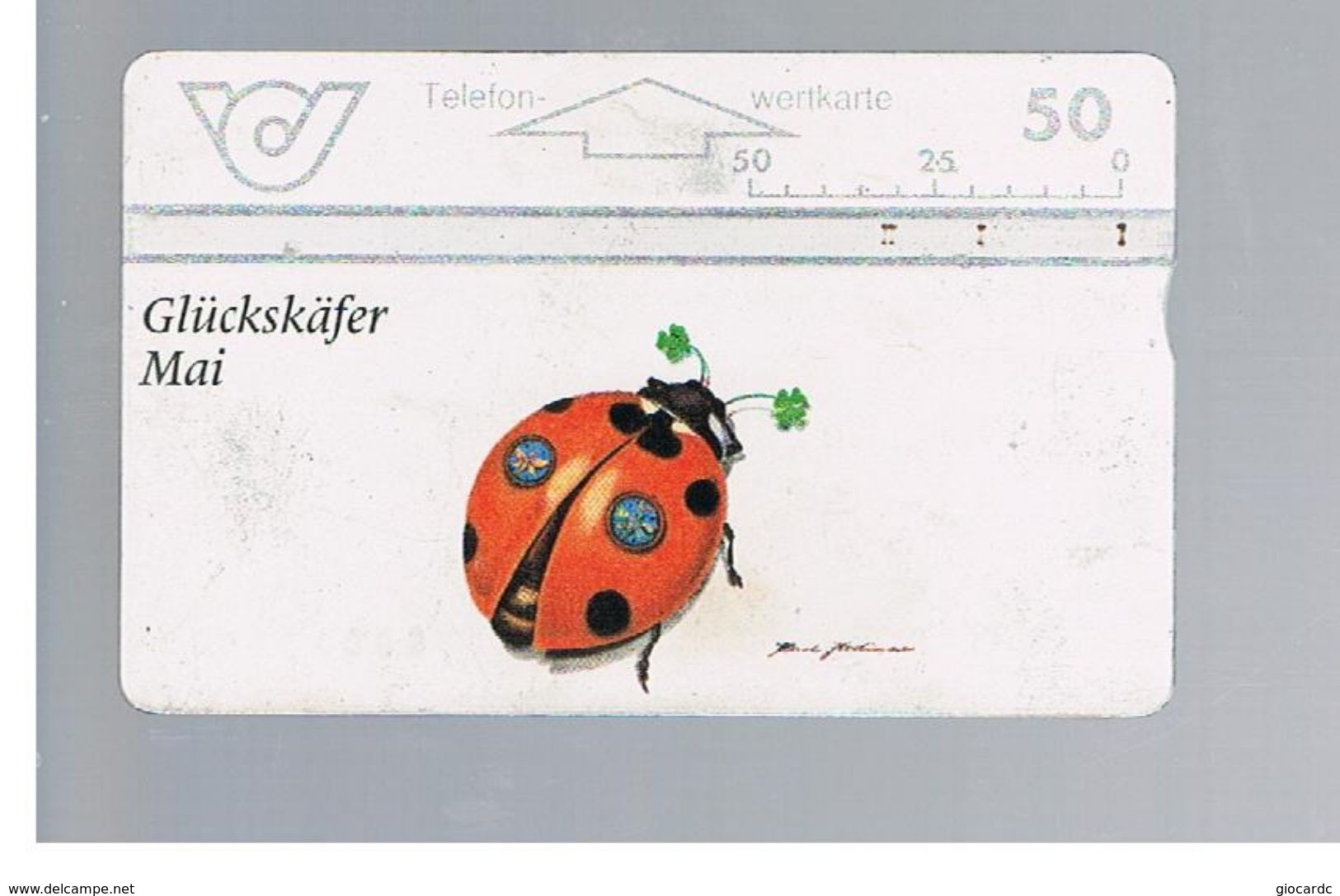 AUSTRIA - TELEKOM AUSTRIA L&G - 1996 LUCKY BEETLE,   MAY   -     USED - RIF. 10278 - Ladybugs