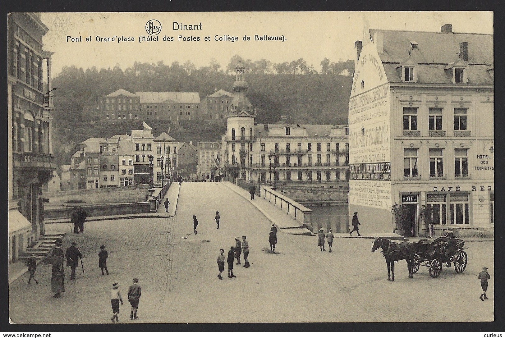 DINANT * PONT ET GRAND'PLACE * HOTEL DES POSTES ET COLLEGE DE BELLEVUE * 1913 - Dinant