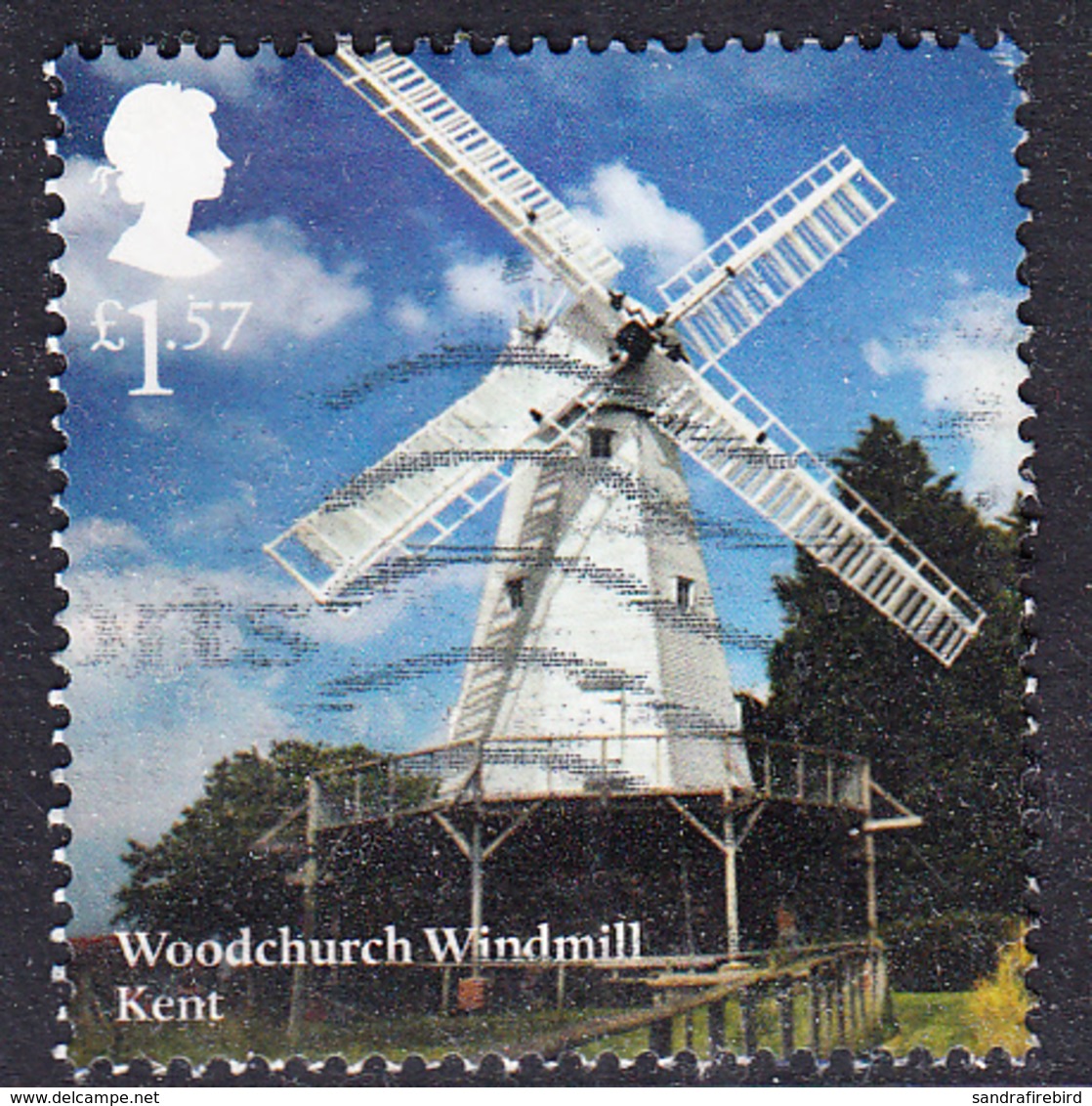 2017 GB -  Wind And Watermills -  Woodchurch Windmill, Kent £1.57 -  Used - Used Stamps