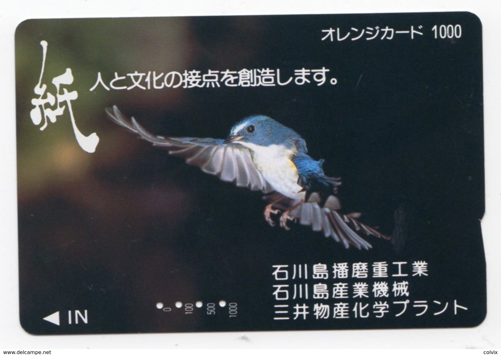JAPON CARTE PREPAYE OISEAU - Songbirds & Tree Dwellers