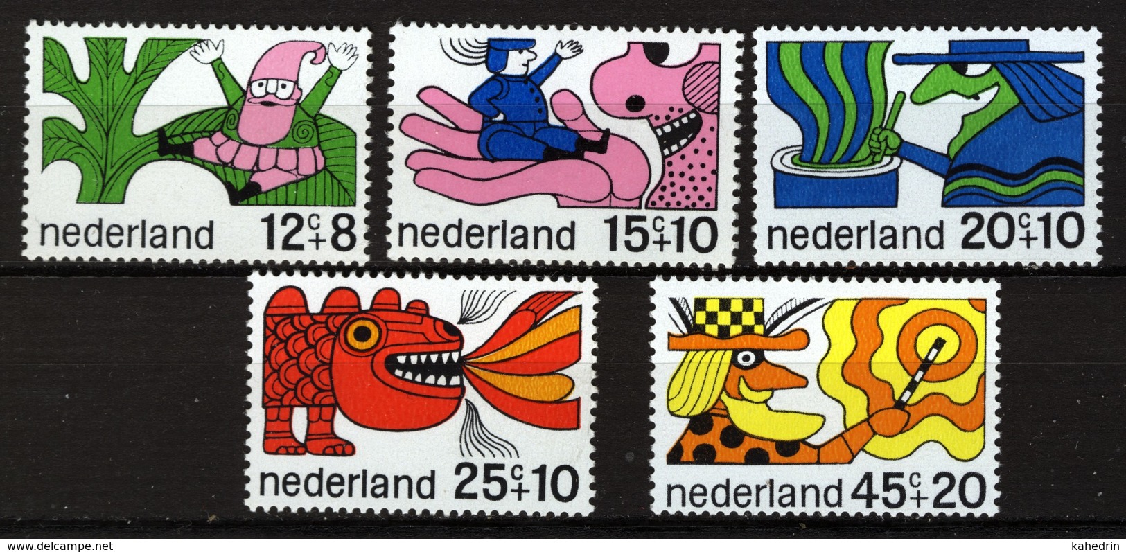 Nederland Pay Bas Olanda Netherlands 1968, Fairy-tales Kinderzegels **, MNH - Ongebruikt