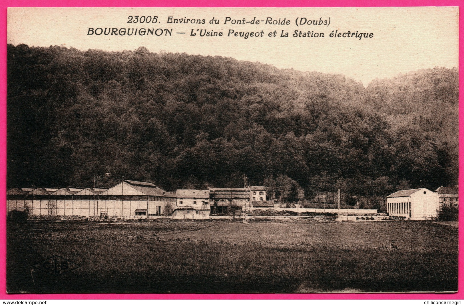 Bourguignon - L'Usine Automobile Peugeot Et La Station électrique - Pont De Roide - Edit. P. LAROCHE VUILLAFANS - C.L.B. - Autres & Non Classés