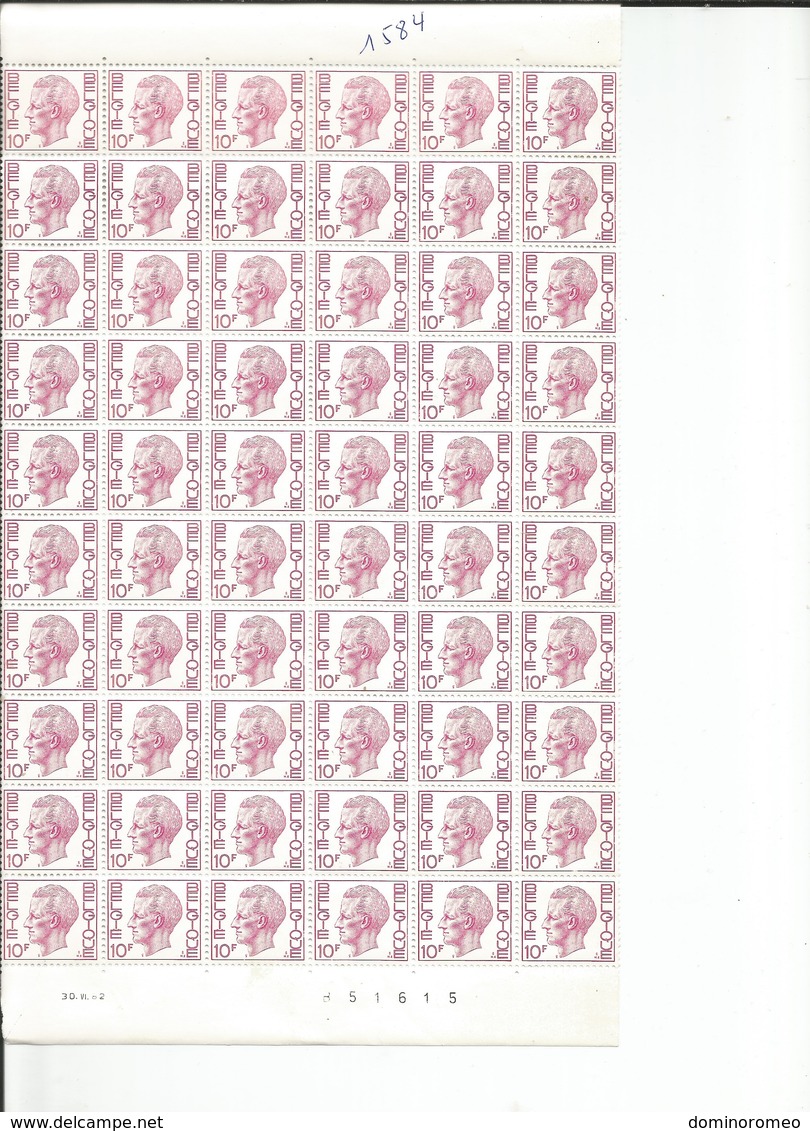 OCB 1584** Postfris Zonder Scharnier  Vel Van 60 = 10 X R79 - 1970-1980 Elström