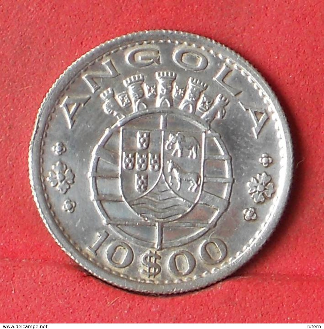 ANGOLA 10 ESCUDOS 1955 - 5 GRS - 0,720 SILVER   KM# 73 - (Nº28411) - Angola