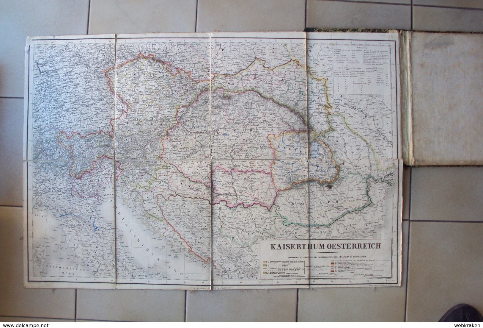 AUSTRIA POLONIA KAISERTHUN OESTERREISCHE KRALOVSTVI CESKE CECOSLOVACCHIA 1856 CARTE GEOGRAFICHE - Libri Antichi