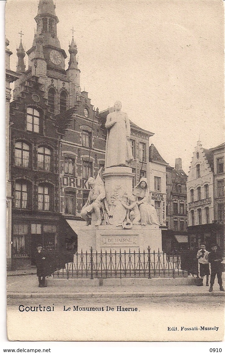 KORTRIJK-COURTRAI " MONUMENT DE HAERNE AVEC BEAUCOUP DES PERSONNES" - Kortrijk