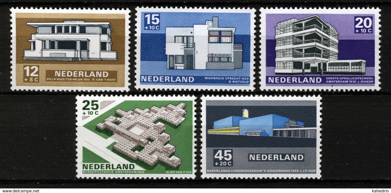 Nederland Pay Bas Olanda Netherlands 1969, Architecture Zomerzegels **, MNH - Ongebruikt