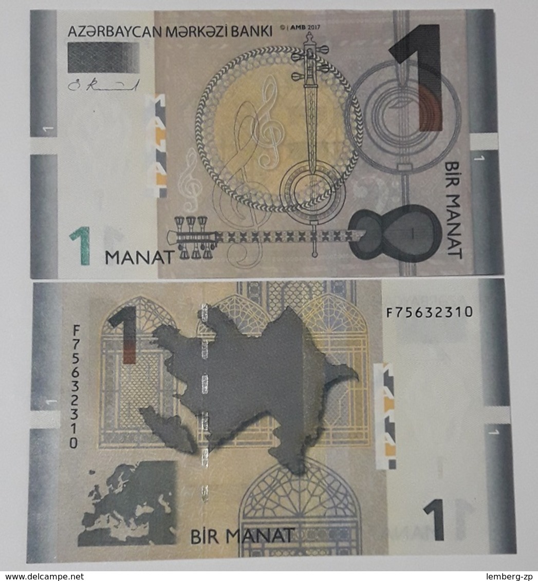 Azerbaijan - 1 Manat 2017 UNC Lemberg-Zp - Azerbaïdjan