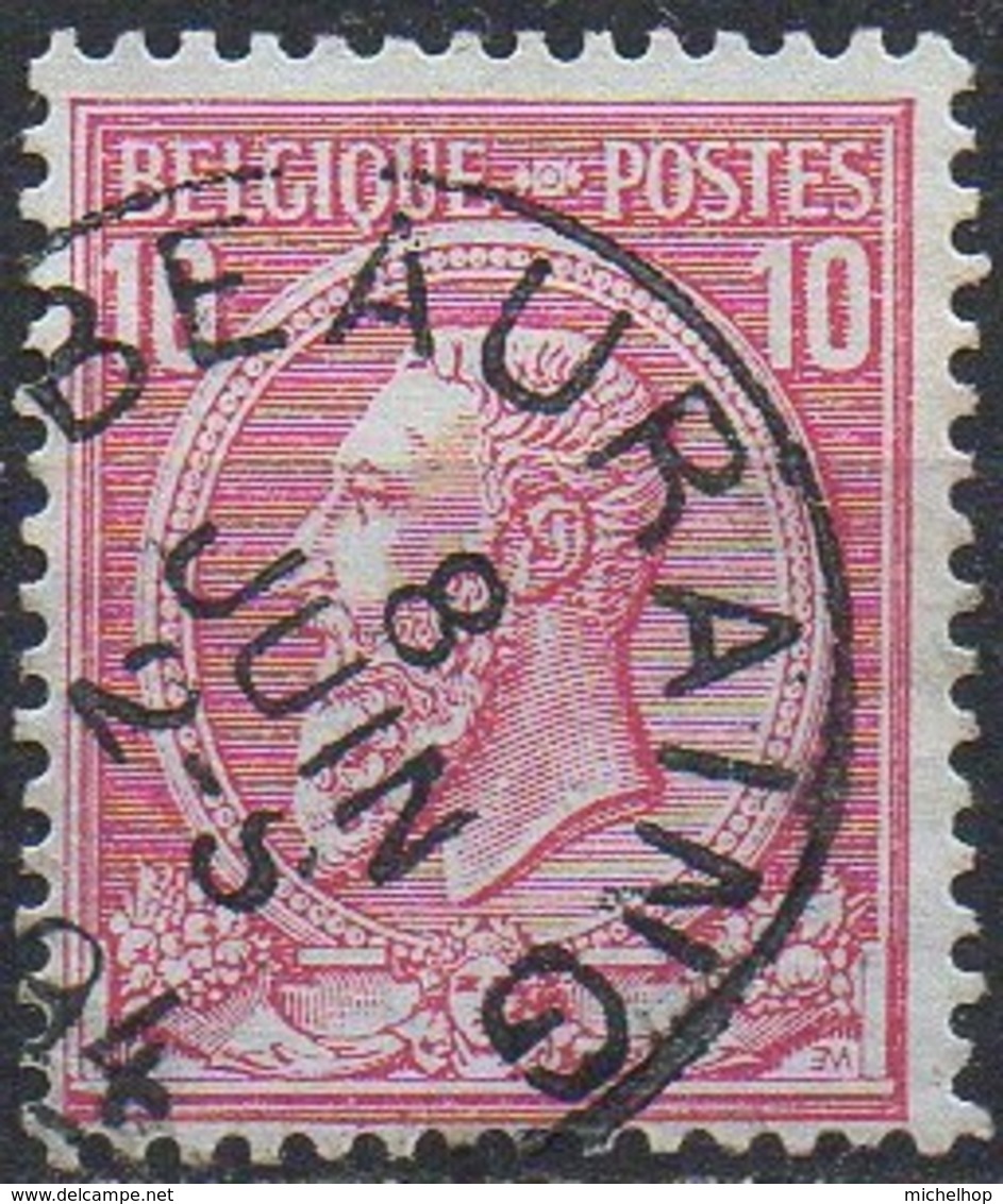 N° 46 Oblitération BEAURAING - 1884-1891 Leopold II.