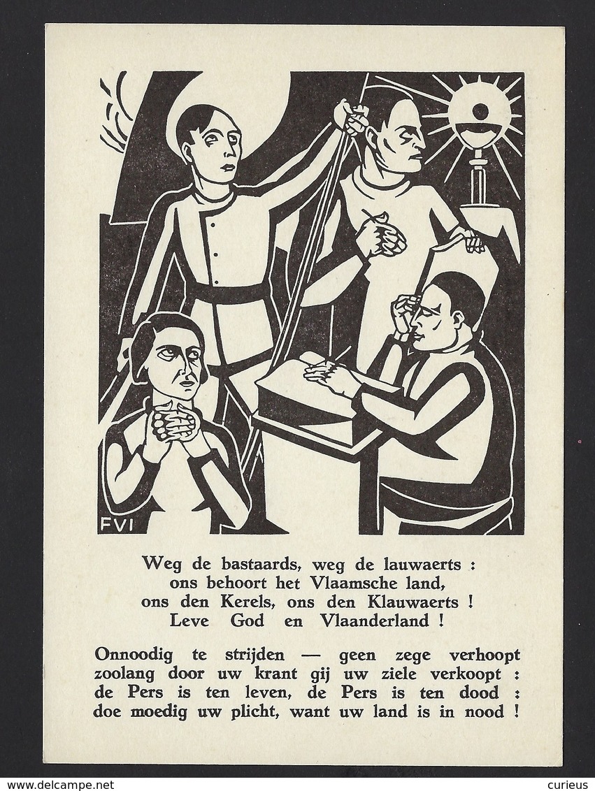 FRANS VAN IMMERSEEL * TEKENING MET GEDICHT * OFFENSIEF 4 * PLOEGSTR. ANTWERPEN * OOSTFRONTER * NIET VERZONDEN - Autres & Non Classés