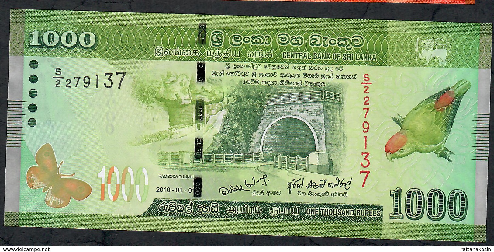 SRI LANKA P127a 1000  RUPEES 2010 #S/2 UNC. - Sri Lanka