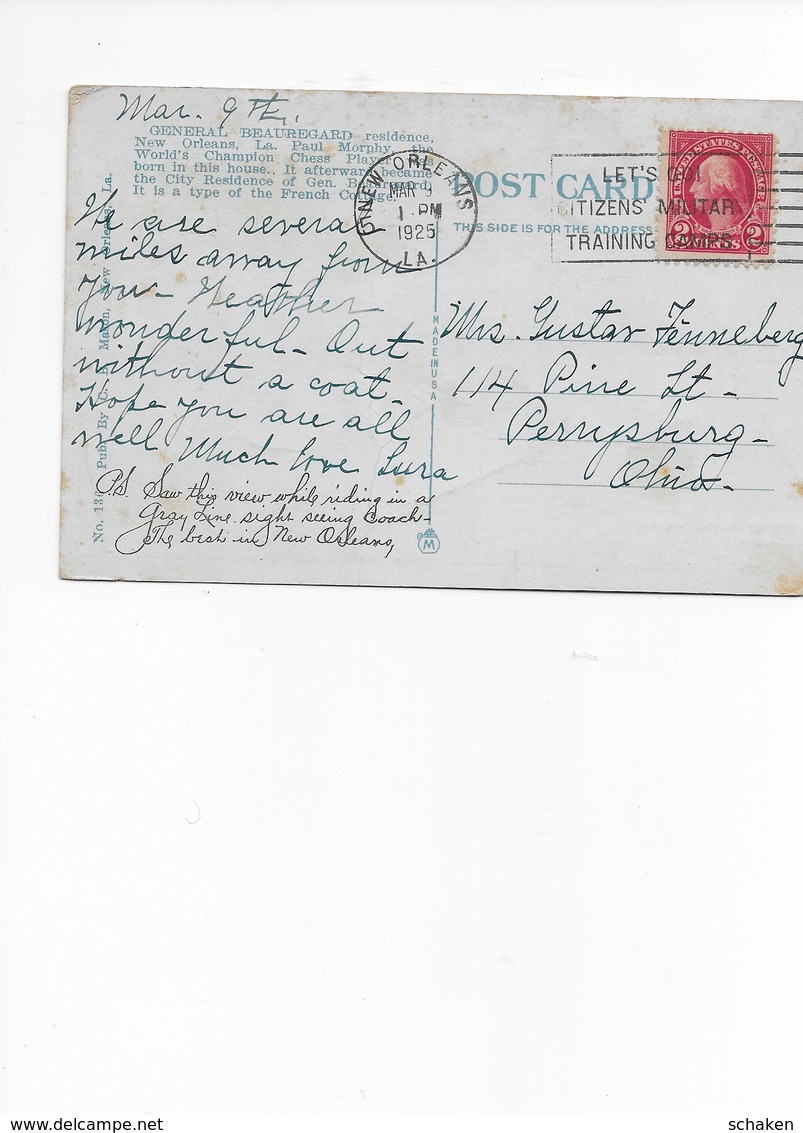 USA; 41 different postcards cemetry and house Paul Morphy; 30x Morphy text on backside 11x without