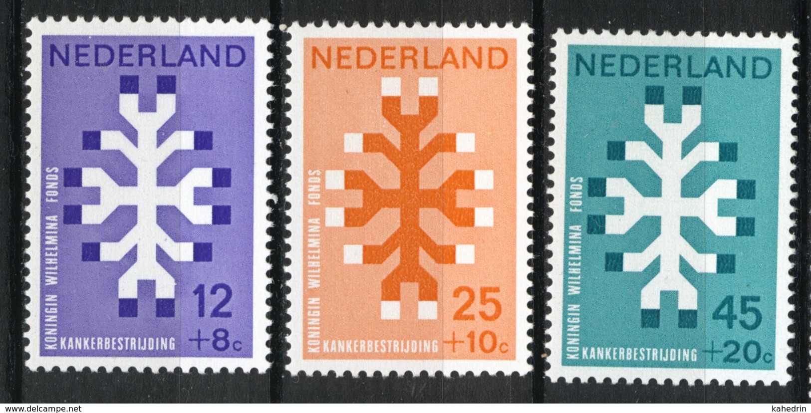 Nederland Pay Bas Olanda Netherlands 1969, Dutch Cancer Society (KWF) **, MNH - Unused Stamps