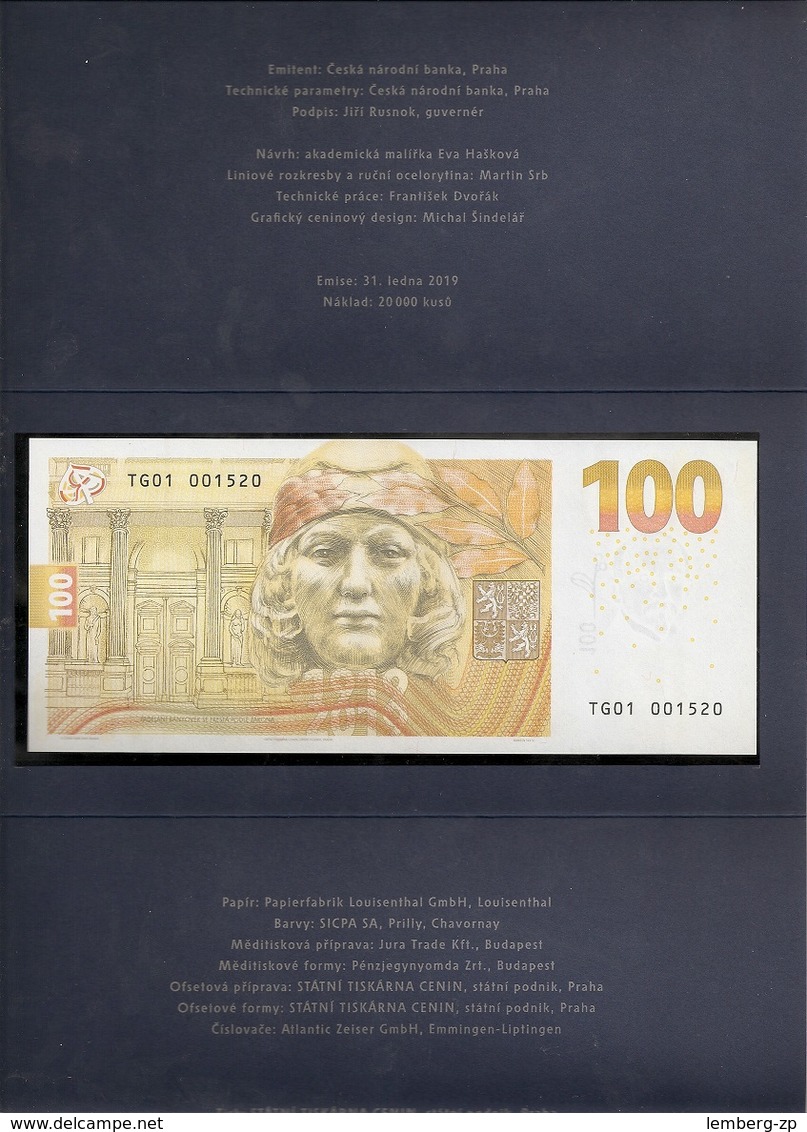 Czech Republic - 100 Korun 2019 UNC Big Commemorative Lemberg-Zp - Tchéquie