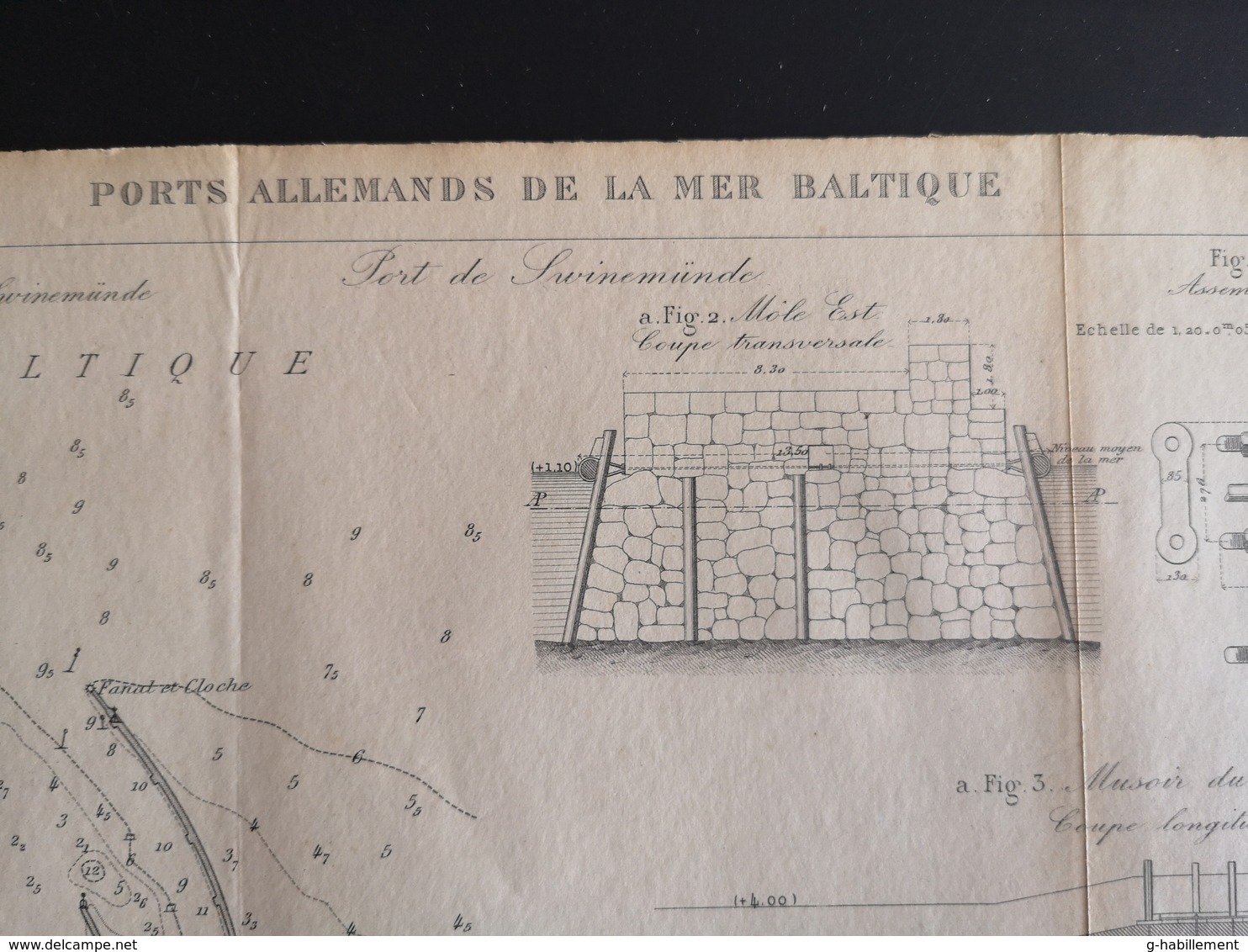 ANNALES DES PONTS Et CHAUSSEES (Allemagne) - Ports Allemands De La Mer Baltique - Gravé Par Macquet 1891 (CLF85) - Travaux Publics