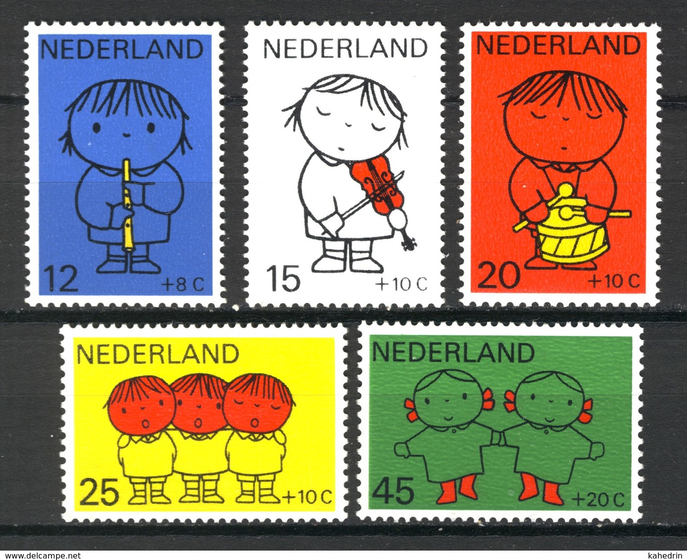 Nederland Pay Bas Olanda Netherlands 1969, Dick Bruna Kinderzegels *, MH - Ongebruikt