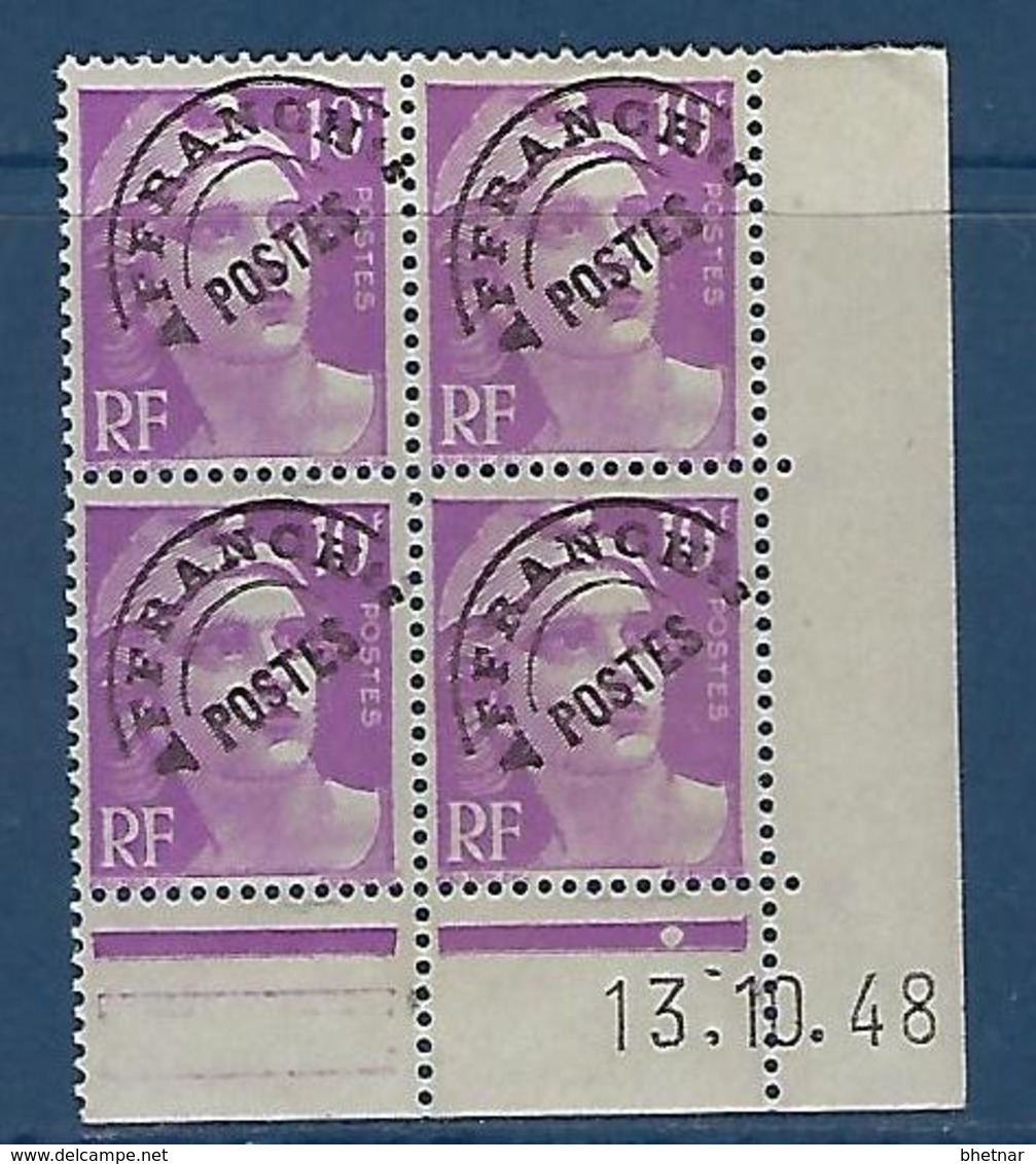 FR Coins Datés Preo YT 102 " Gangon 10F Lilas " Neuf** Du 13.10.48 - Préoblitérés