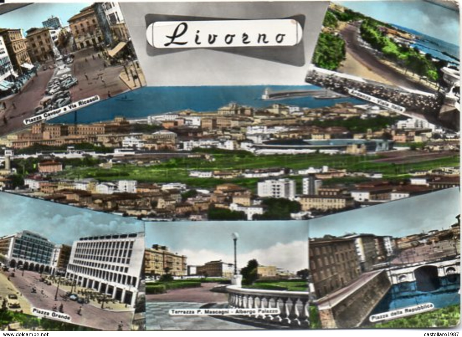 Livorno - Piazza Cavour E Via Ricasoli - Ardenza-Viale Italia - Piazza Grande - Terrazza P. Mascagni-Albergo Palazzo.... - Livorno