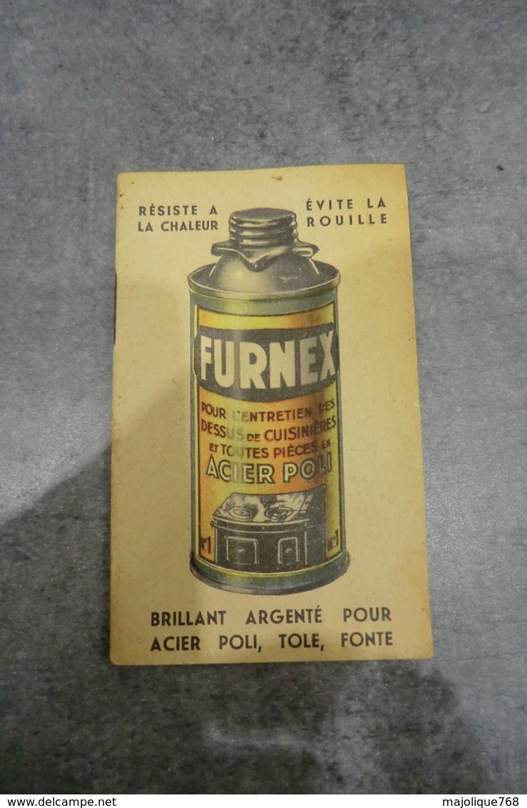 Ancien Petit Carnet Publicitaire Furnex Pour Acier Poli,tôle, Fonte - Publicités