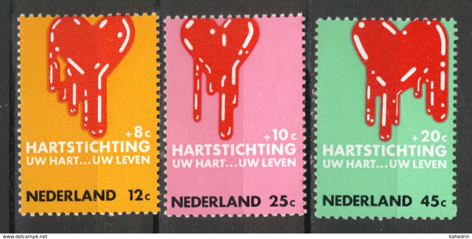 Nederland Pay Bas Olanda Netherlands 1970, Heart Herz Hart **, MNH - Ongebruikt