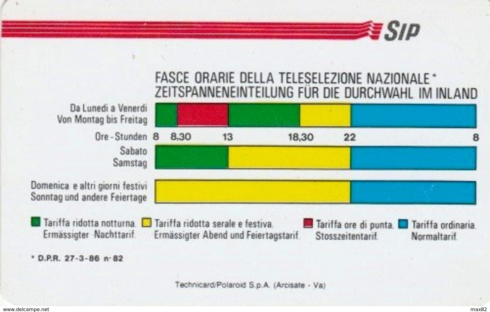 FASCE ORARIE 1140 C&c / AA6 Golden, NUOVA BOLLATA - Pubbliche Ordinarie