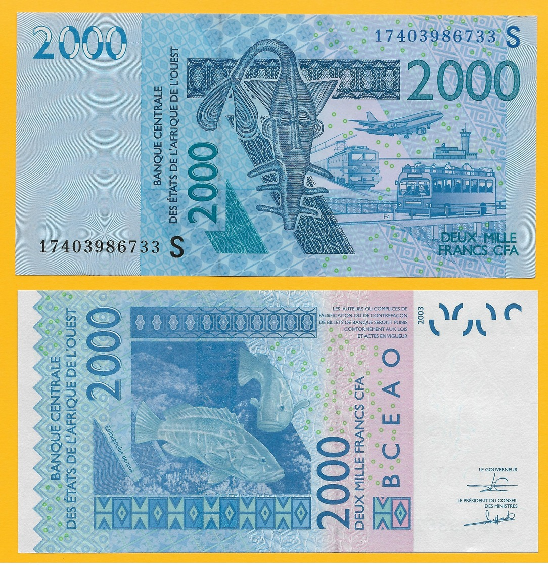 West African States 2000 Francs Guinea-Bissau (S) P-916S 2017 UNC Banknote - Stati Dell'Africa Occidentale