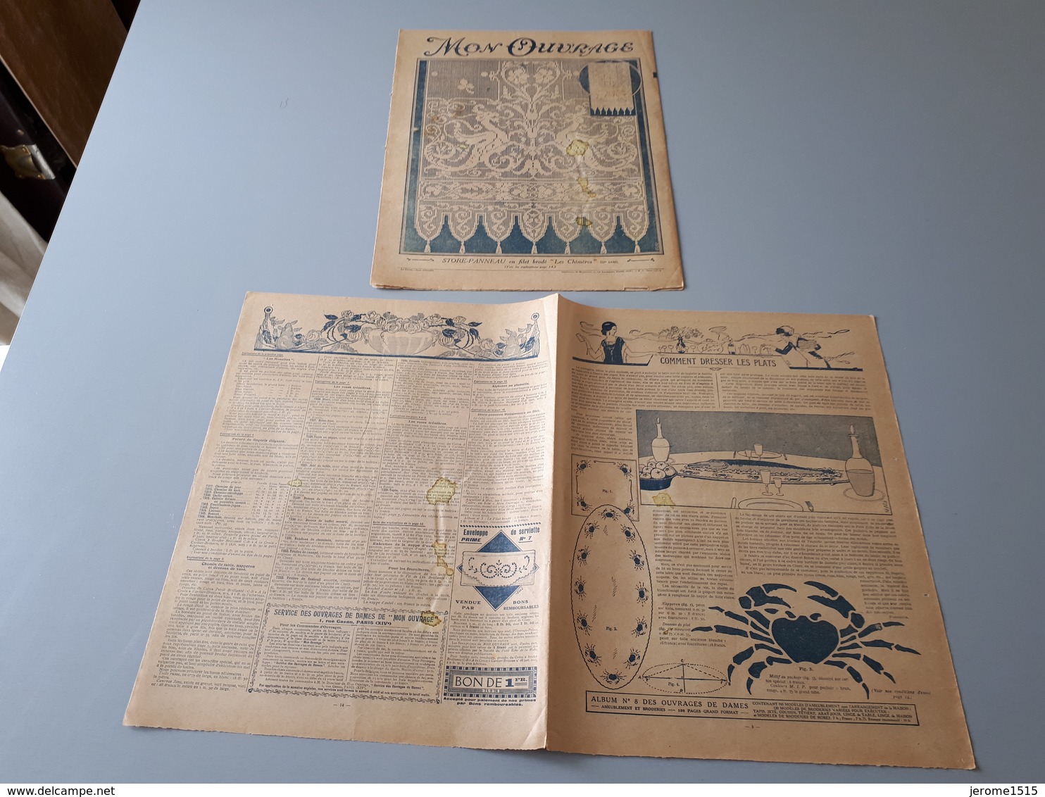 Revue Ancienne Broderie Mon Ouvrage 1926 N° 84  & - Zeitschriften & Kataloge