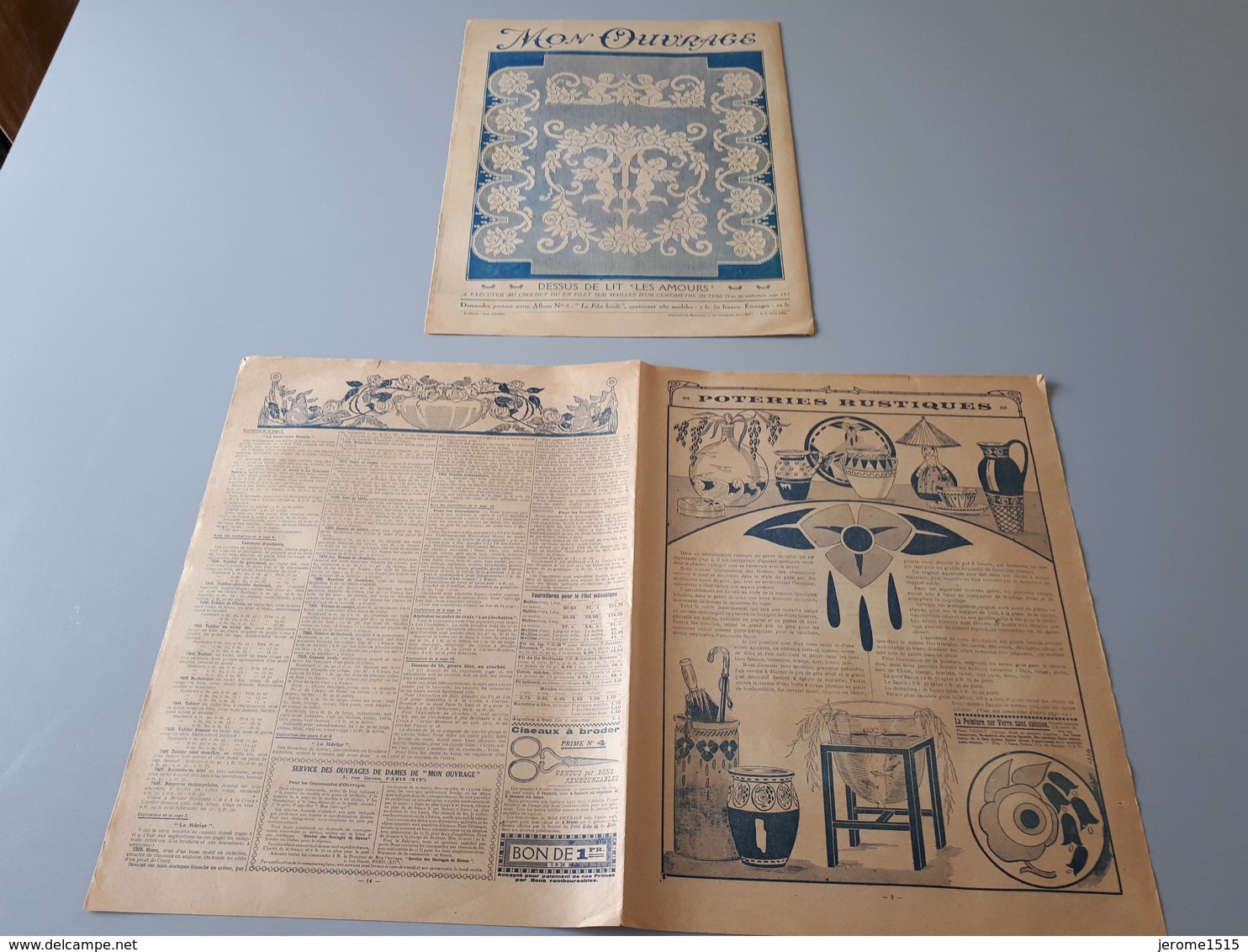 Revue Ancienne Broderie Mon Ouvrage 1926 N° 85  & - Magazines & Catalogues