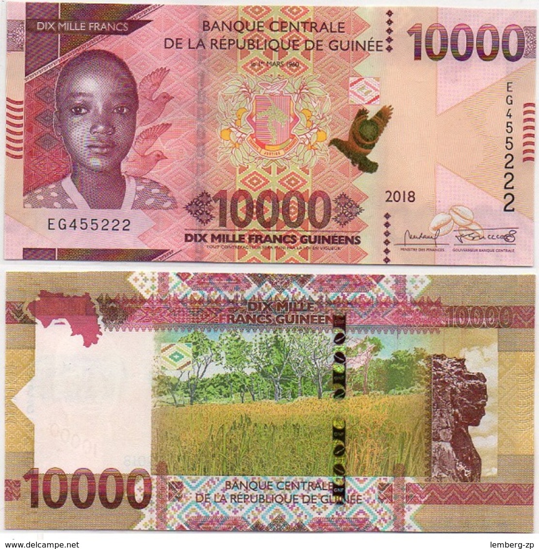 Guinea - 10000 Francs 2018 / 2019 UNC Lemberg-Zp - Guinea